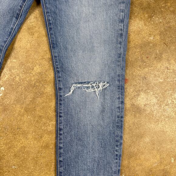 Free‎ People We The Free Distressed Raw Hem Jeans Women’s Size 28 Light Wash - Picture 4 of 15